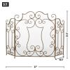 Contemporary Scroll Design Fireplace Screen - Modern Home Decor Accessory