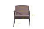 Cloth leisure; black metal frame recliner; for living room and bedroom; brown