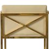 Beige and Gold Dining Chair Bar Stool for Kitchen
