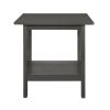 Classic Style Coffee Table and Two End Table Set Antique Gray Finish 3pc Occasional Table Set Wooden Transitional Living Room Furniture
