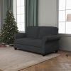 Sofa with Solid Wood Frame,, Comfy Sofa Couch with Extra Deep Seats, Modern 2 Seater Sofa, for Living Room Apartment Lounge, Grey