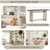 U_STYLE Contemporary Console Table with Wood Top, Extra Long Entryway Table for Entryway, Hallway, Living Room, Foyer, Corridor