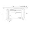 U_STYLE Contemporary Console Table with Wood Top, Extra Long Entryway Table for Entryway, Hallway, Living Room, Foyer, Corridor