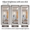 Full Length Mirror Lighted Vanity Body Mirror LED Mirror Wall-Mounted Mirror Big Size Rounded Corners, Bedroom,Living Room,Dressing Room Hotel