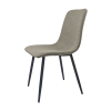 Dining Chairs Set of 4,Modern Kitchen Dining Room Chairs,Upholstered Dining Accent Chairs in linen Cushion Seat and Sturdy Black Metal Legs(Grey)