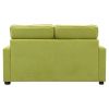 59.4" Loveseat Sofa with Pull-Out Bed Modern Upholstered Couch with Side Pocket for Living Room Office, Green