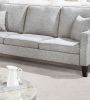 2pc Sofa Set Sofa And Loveseat Living Room Furniture Grey Blended Chenille Cushion Couch w Pillows