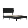 Queen Bed Frame with Headboard,Sturdy Platform Bed with Wooden Slats Support,No Box Spring,Mattress Foundation,Easy Assembly DARK GREY