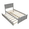 Platform Bed with Twin Size Trundle, Twin Size Frame