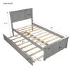 Platform Bed with Twin Size Trundle, Twin Size Frame