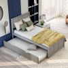 Platform Bed with Twin Size Trundle, Twin Size Frame